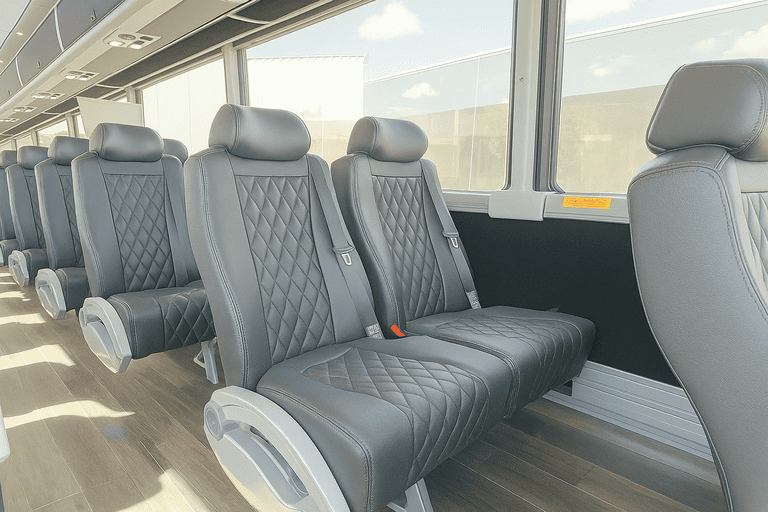 interior of Charter Bus Rental Conroe charter bus